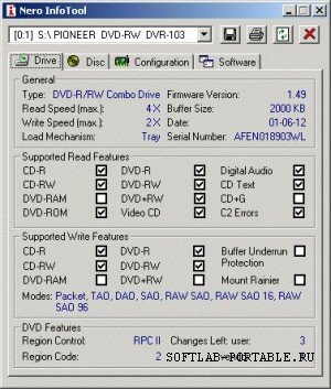 Nero InfoTool 5.33 Portable Rus