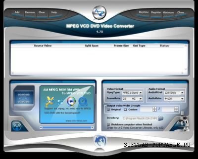 A-Z MPEG VCD DVD Video Converter 4.78 Portable