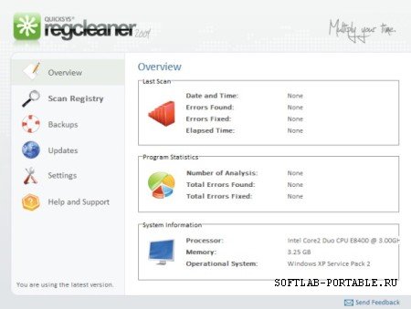 Quicksys RegCleaner 2009 2.1.0.206 Portable