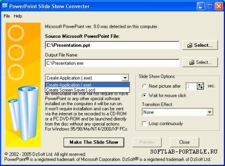 PowerPoint Slide Show Converter 3.2.0.2 Portable