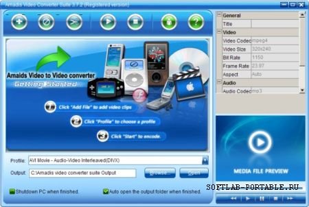 Amadis Video Converter Suite 3.7.9 Portable