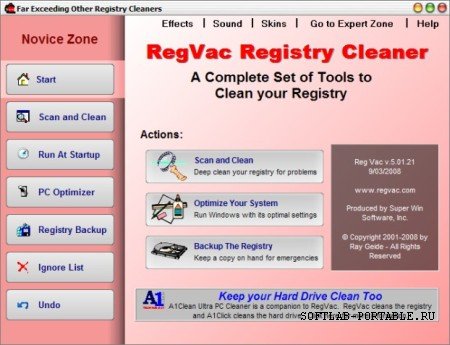 RegVac Registry Cleaner 5.01.27 Portable