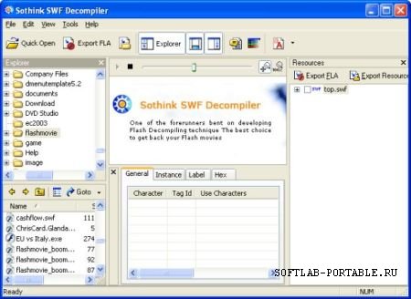 Sothink SWF Decompiler 5.3 Build 526 Portable