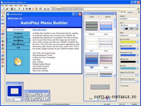 AutoPlay Menu Builder 7.3.0 Build 2399 Portable