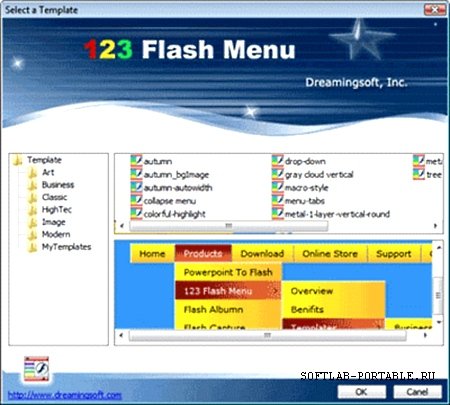 Portable Dreamingsoft 123 Flash Menu v4.2.0.1604