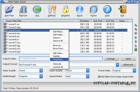 Allok Video Joiner 4.6.0529 Portable