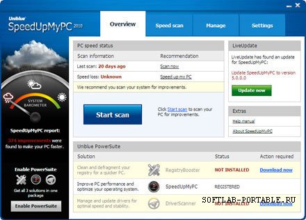 Uniblue SpeedUpMyPC 4.2.5.0 Portable