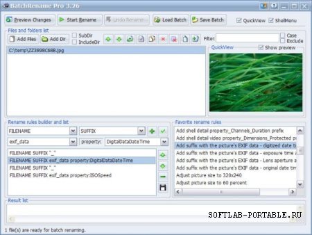 BatchRename Pro 3.58 Portable