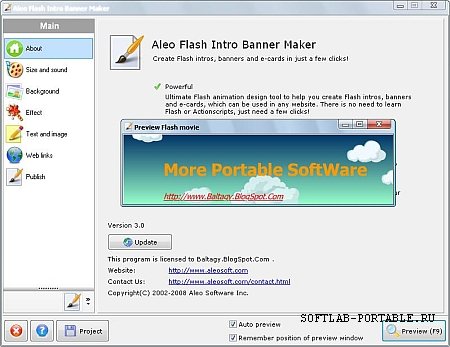 Aleo Flash Intro and Banner Maker 3.4 Portable