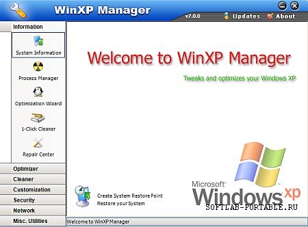 WinXP Manager 7.0 Portable