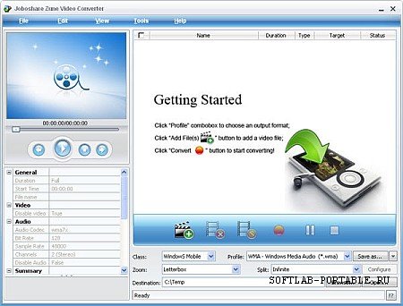 Joboshare ZUNE Video Converter 2.7.5.0616 Portable