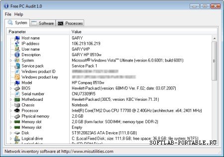 Free PC Audit 5.1 Portable