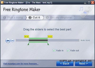 Musetips Free MP3 Ringtone Maker 2.5.0.3090 Portable