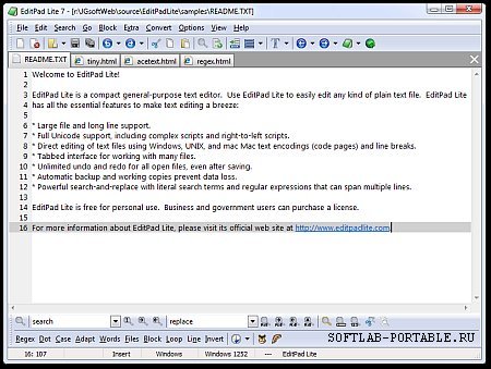 EditPad Light 8.4.1 Portable