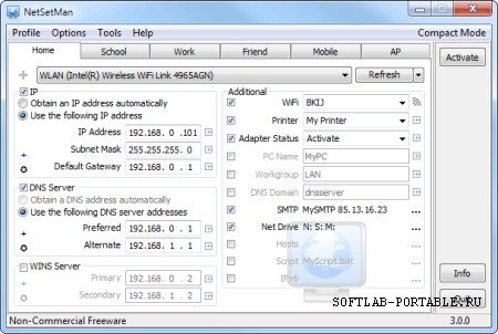 NetSetMan 5.3.2 Portable