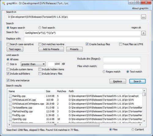 grepWin 2.1.8 Portable